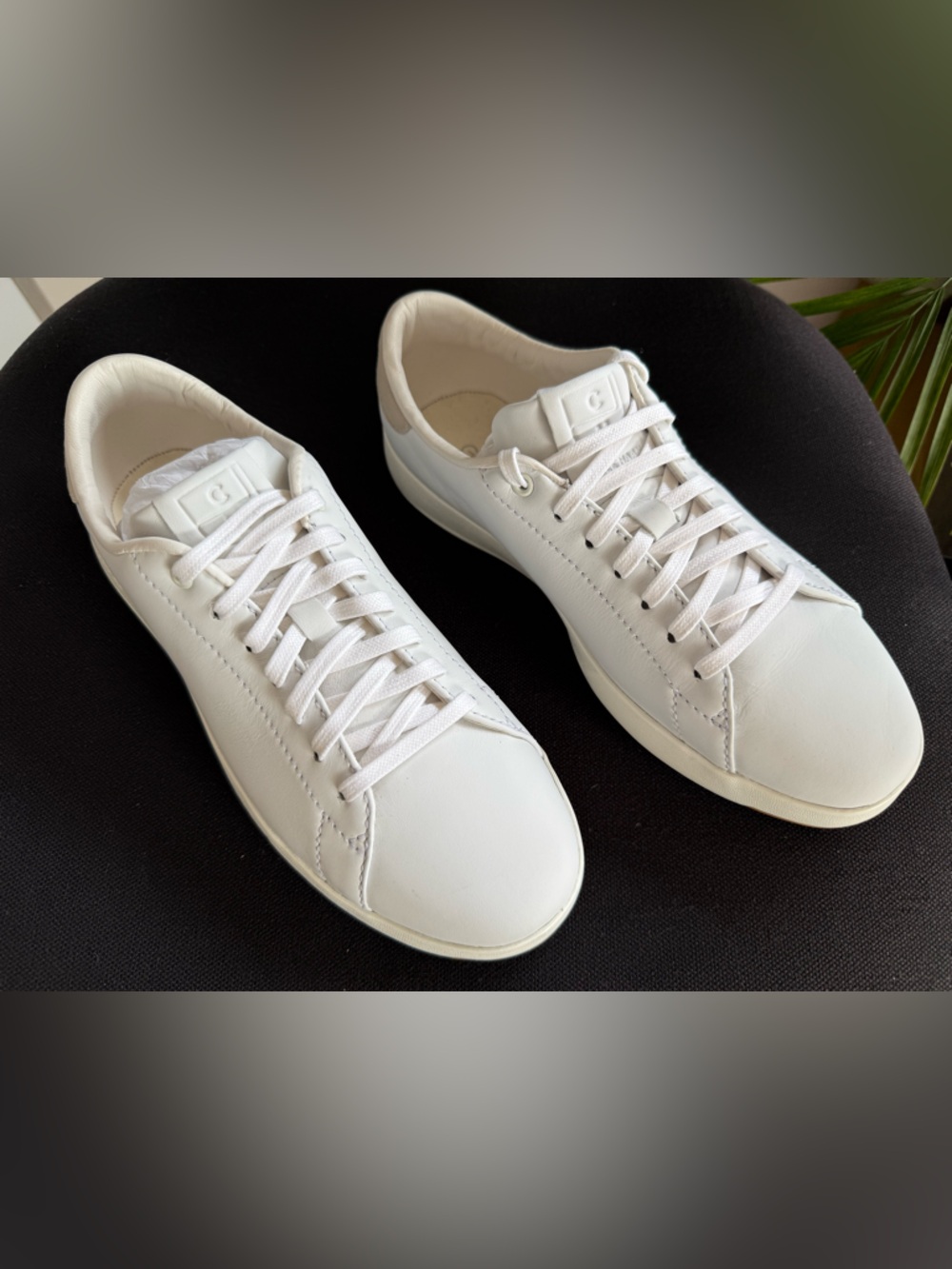 Cole Haan White Low-Top Leather Sneakers